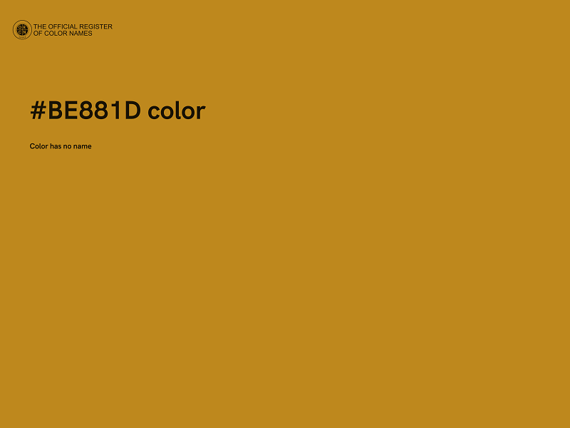 #BE881D color image