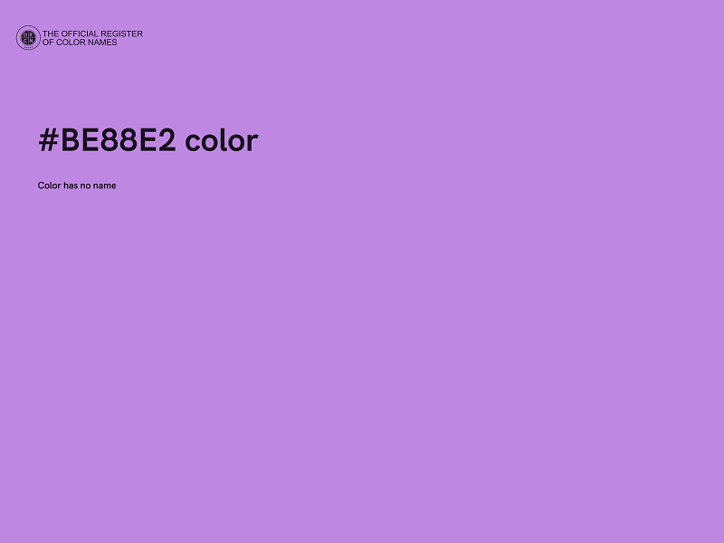 #BE88E2 color image