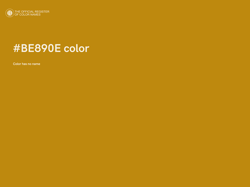 #BE890E color image