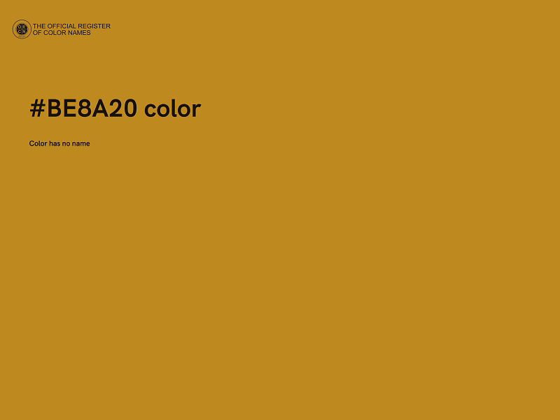 #BE8A20 color image