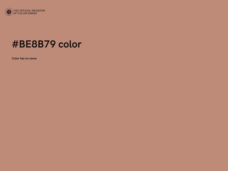 #BE8B79 color image