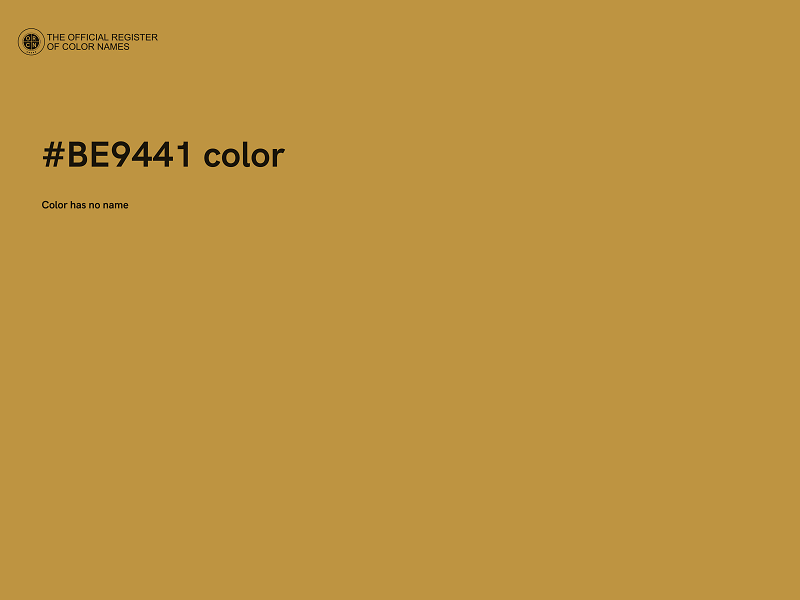 #BE9441 color image