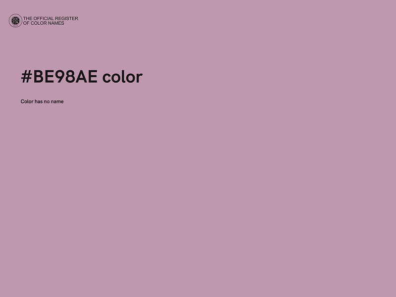 #BE98AE color image