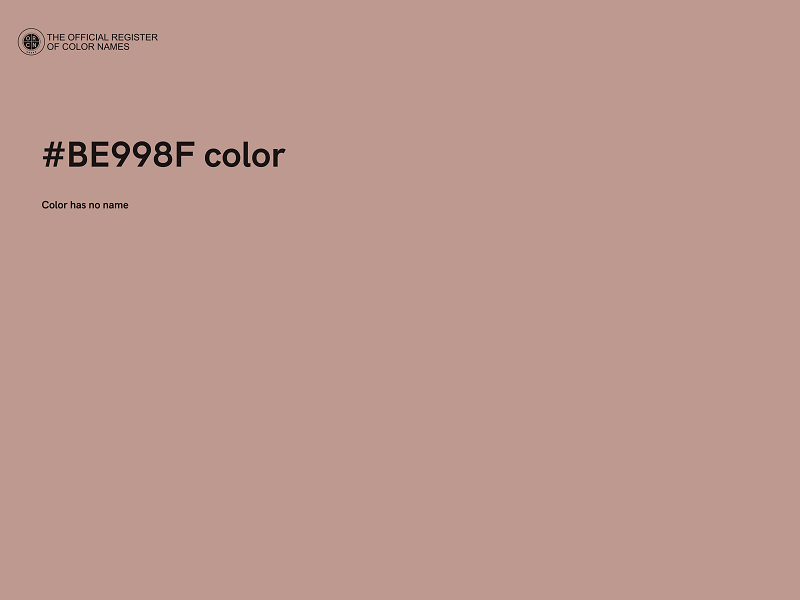 #BE998F color image