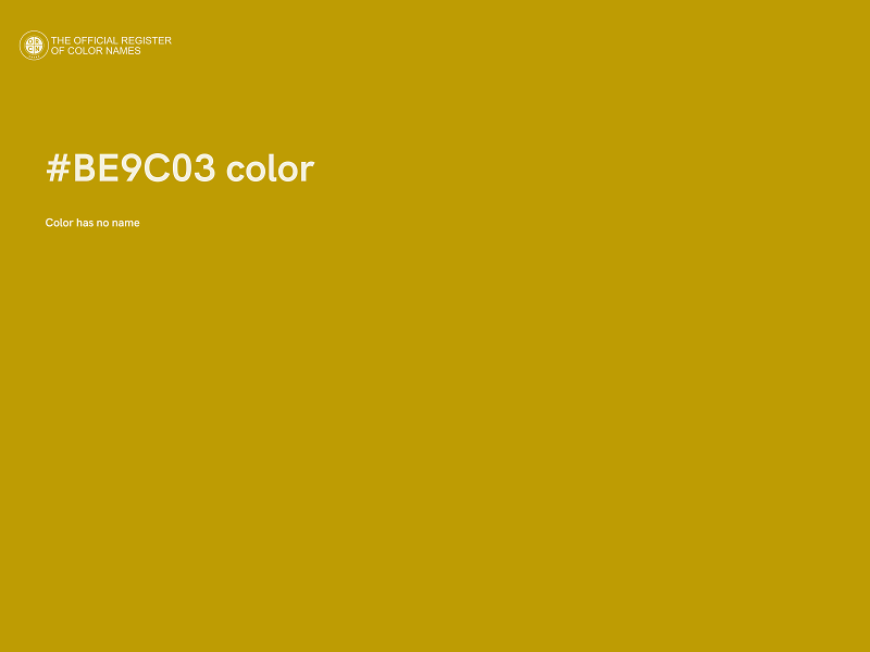 #BE9C03 color image