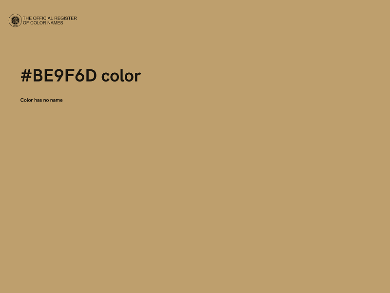 #BE9F6D color image