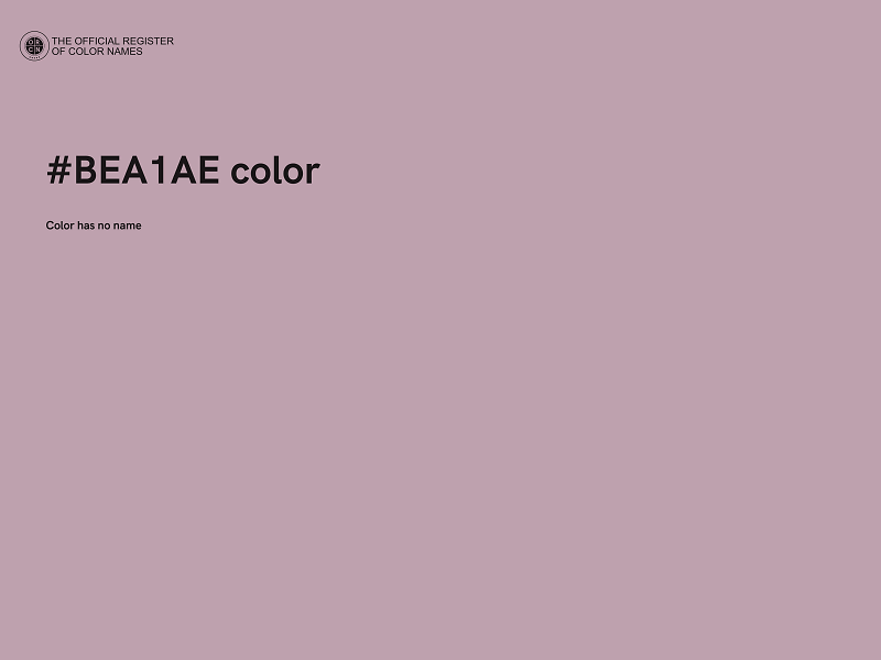 #BEA1AE color image