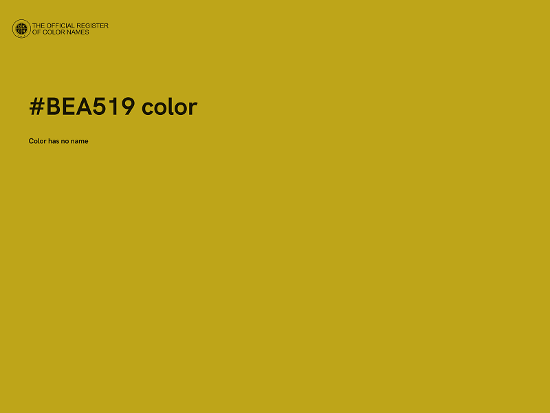 #BEA519 color image