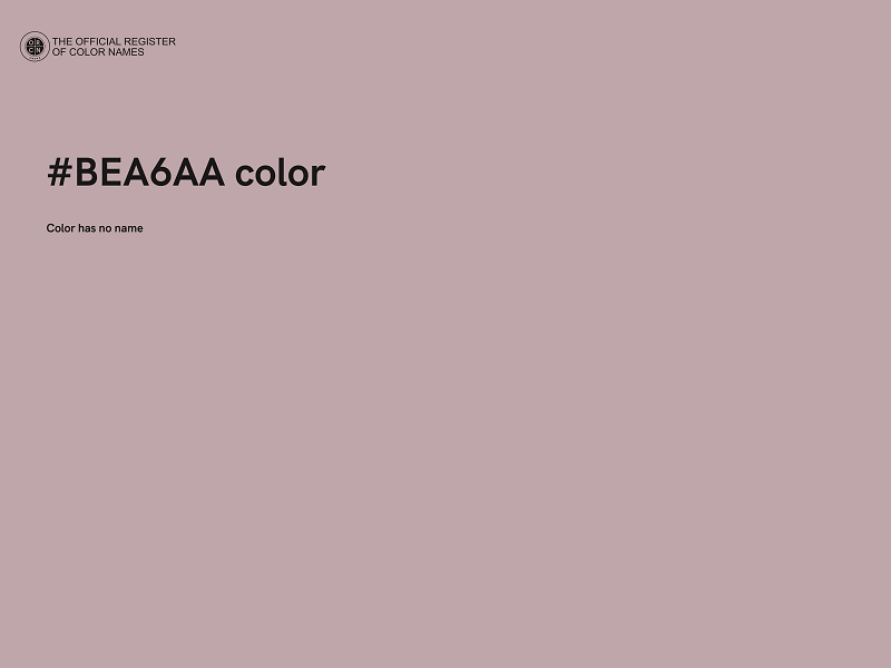 #BEA6AA color image