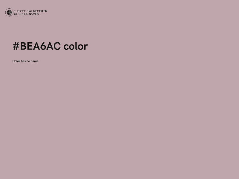 #BEA6AC color image