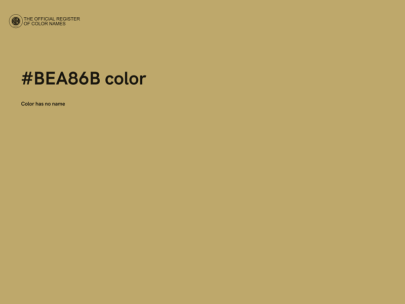 #BEA86B color image