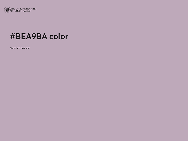 #BEA9BA color image