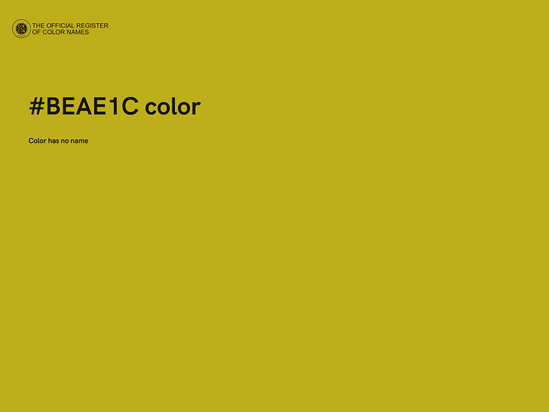 #BEAE1C color image