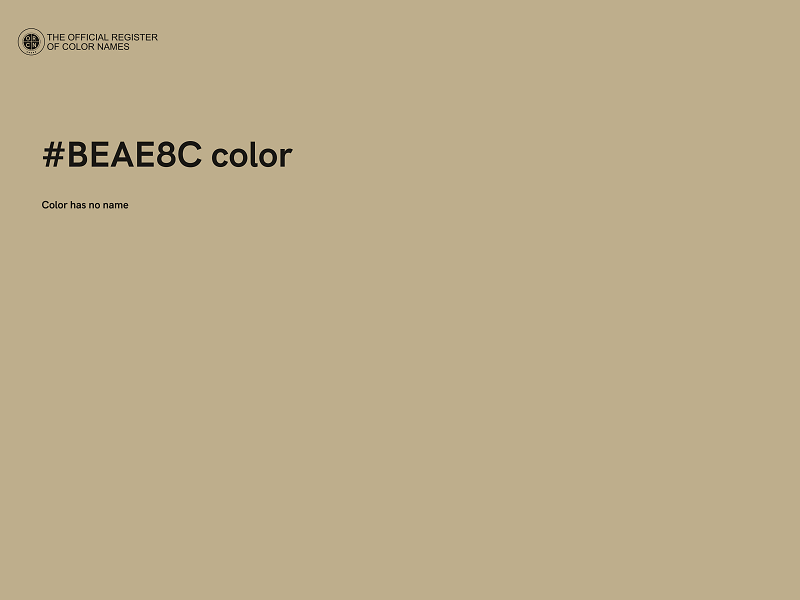 #BEAE8C color image