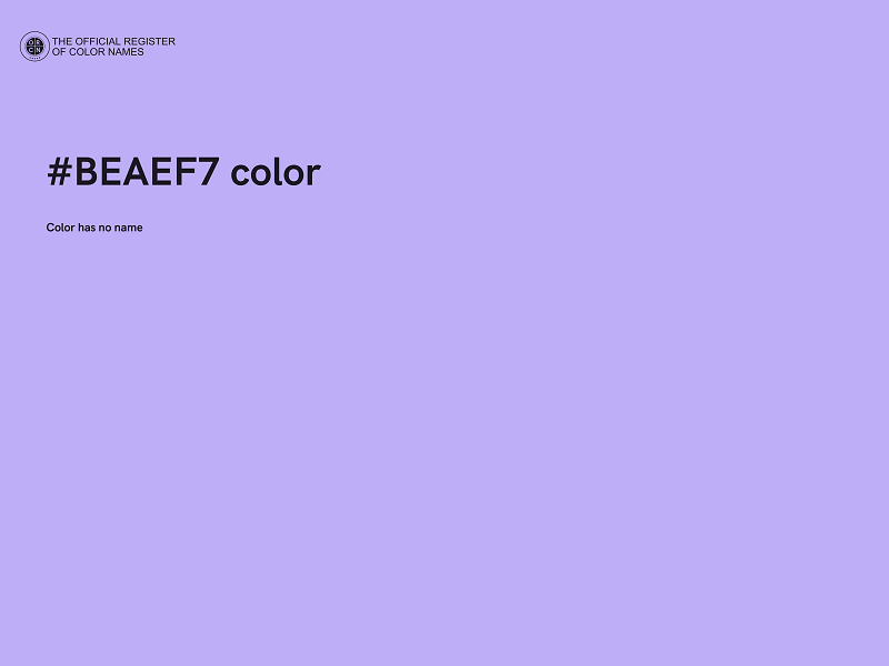 #BEAEF7 color image