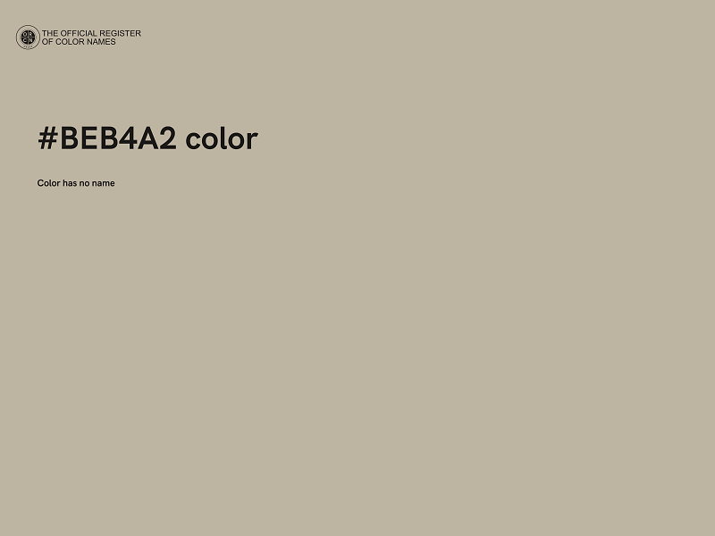 #BEB4A2 color image