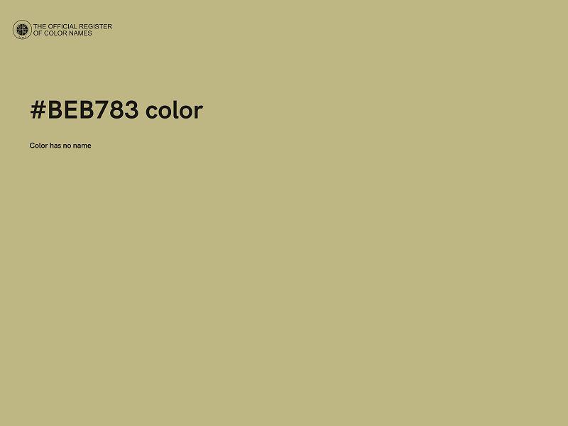 #BEB783 color image