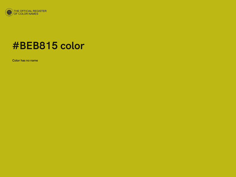 #BEB815 color image