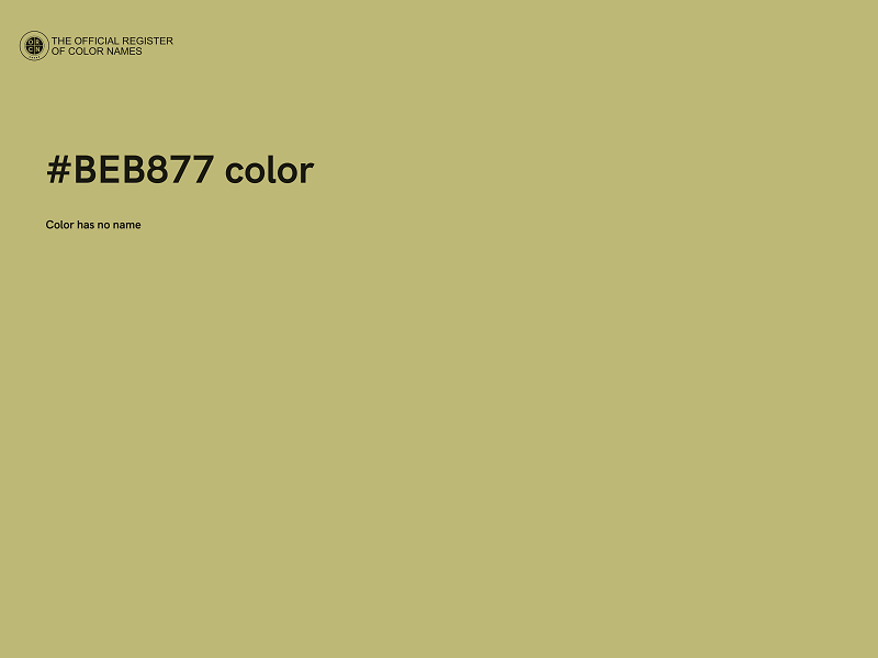 #BEB877 color image