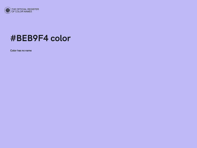 #BEB9F4 color image