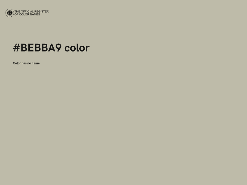 #BEBBA9 color image