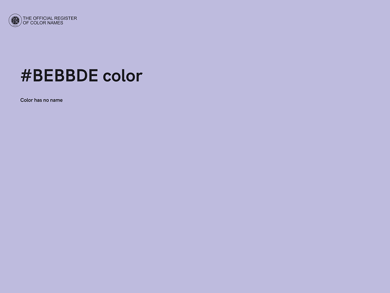 #BEBBDE color image