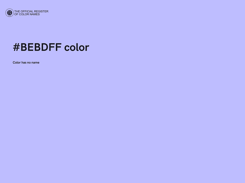 #BEBDFF color image