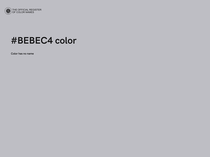 #BEBEC4 color image