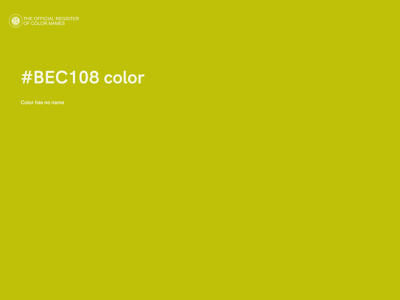 #BEC108 color image