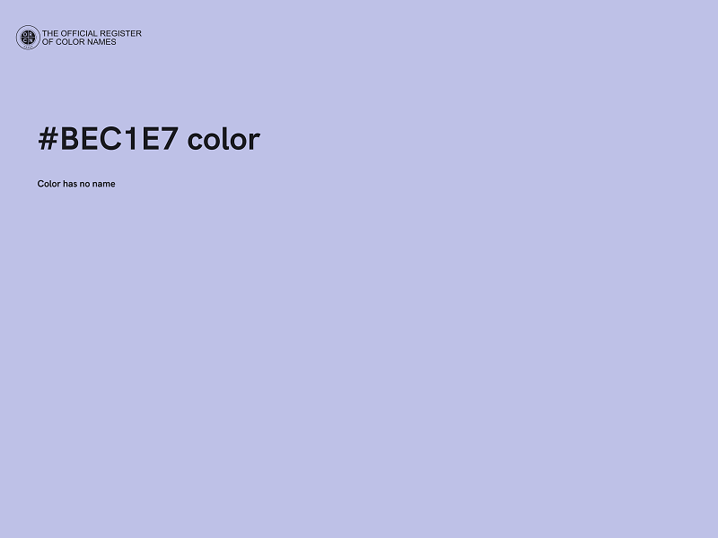 #BEC1E7 color image