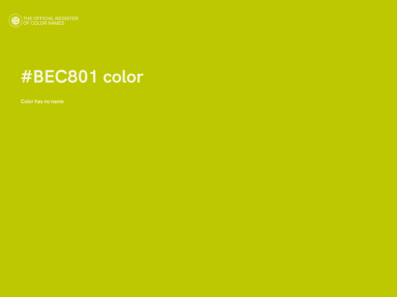 #BEC801 color image