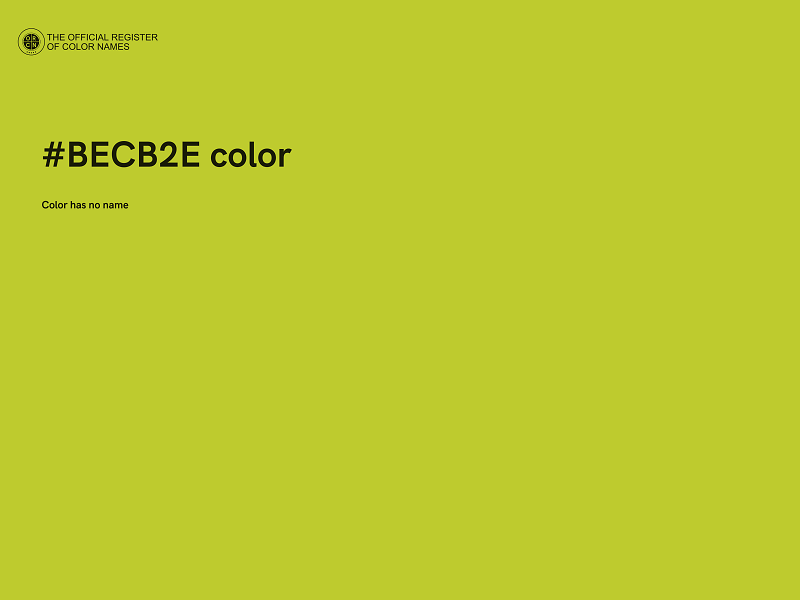 #BECB2E color image