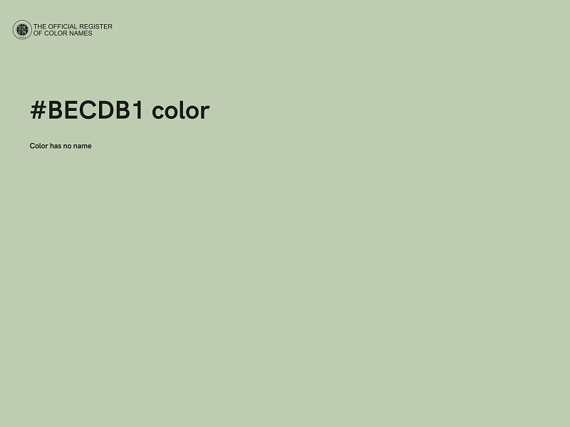 #BECDB1 color image