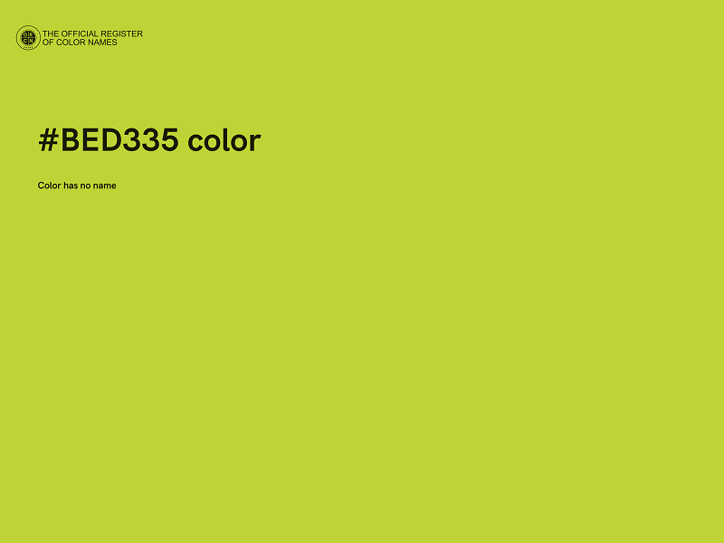 #BED335 color image