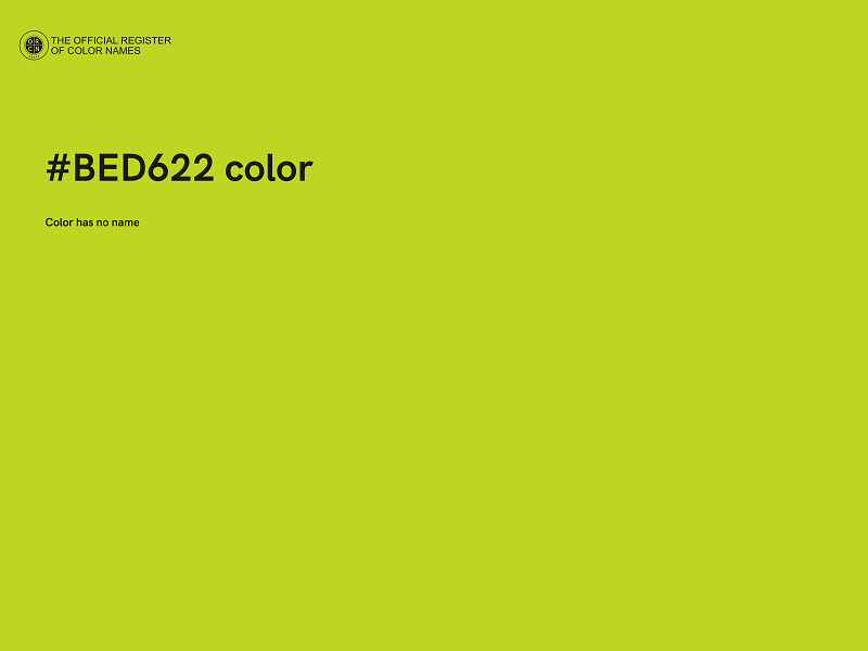 #BED622 color image