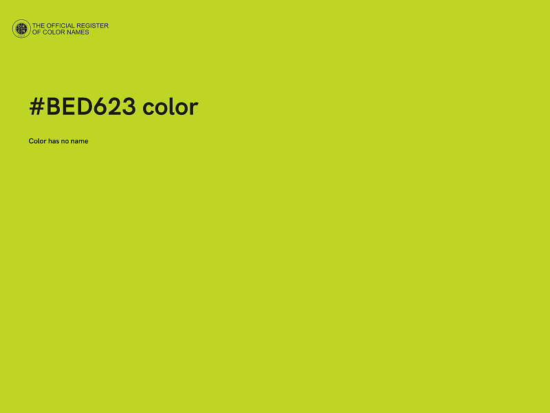 #BED623 color image