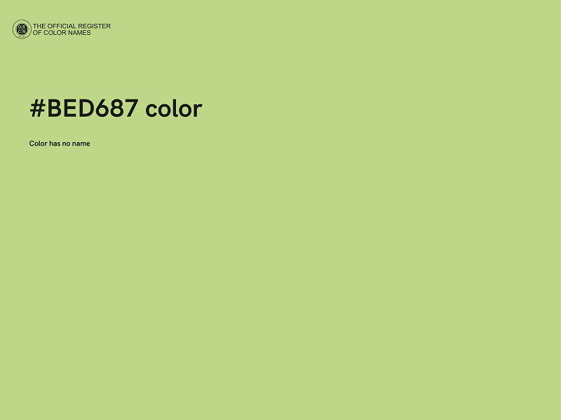 #BED687 color image