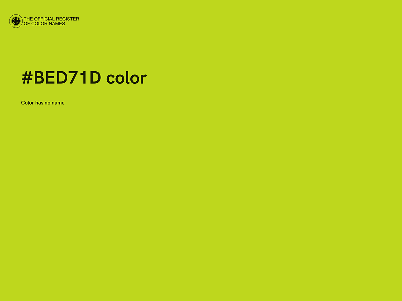 #BED71D color image