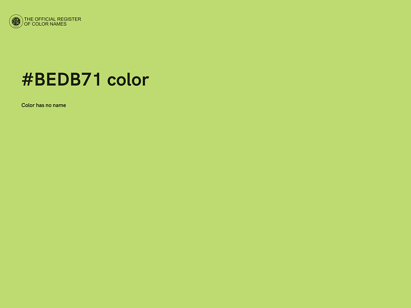 #BEDB71 color image