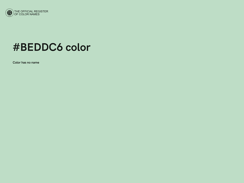 #BEDDC6 color image