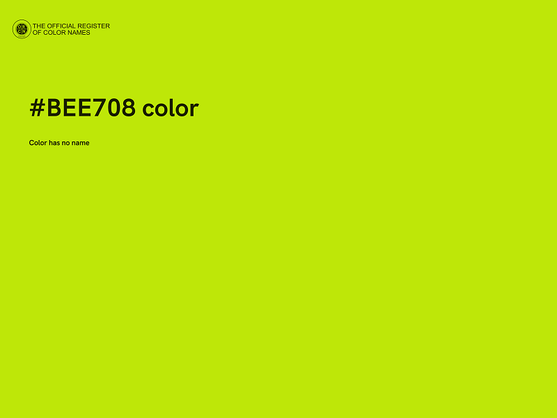 #BEE708 color image