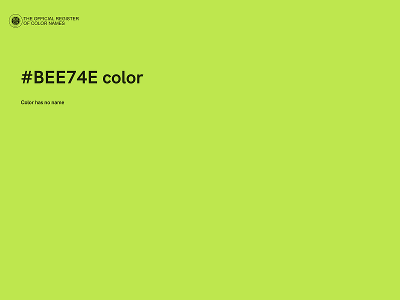 #BEE74E color image