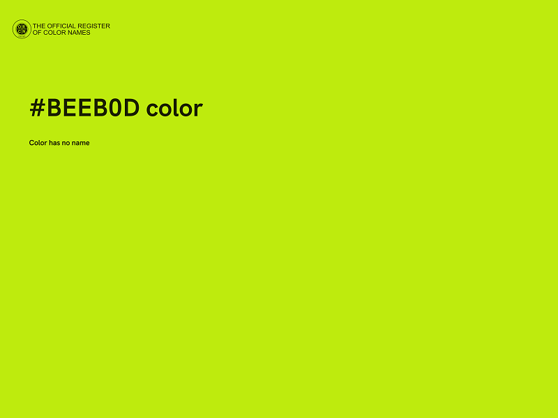 #BEEB0D color image