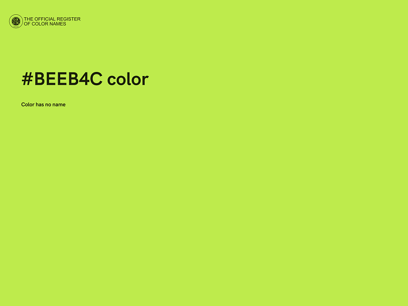 #BEEB4C color image