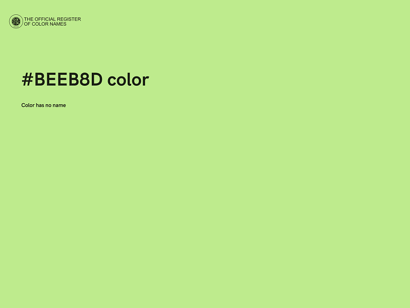 #BEEB8D color image