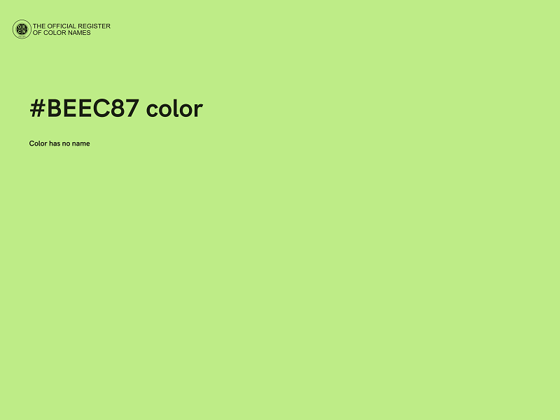 #BEEC87 color image