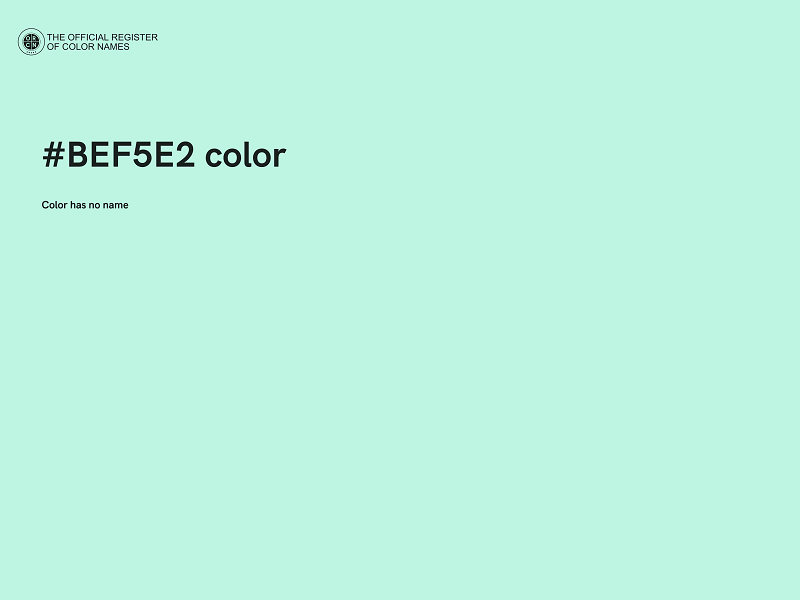 #BEF5E2 color image