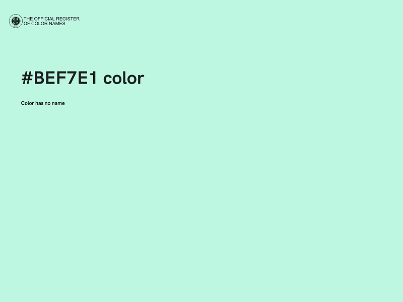 #BEF7E1 color image