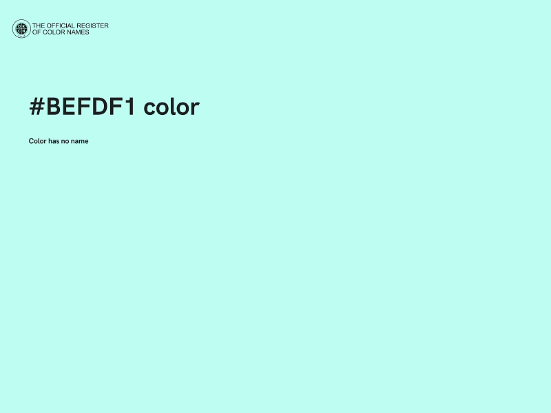 #BEFDF1 color image