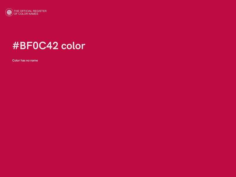 #BF0C42 color image